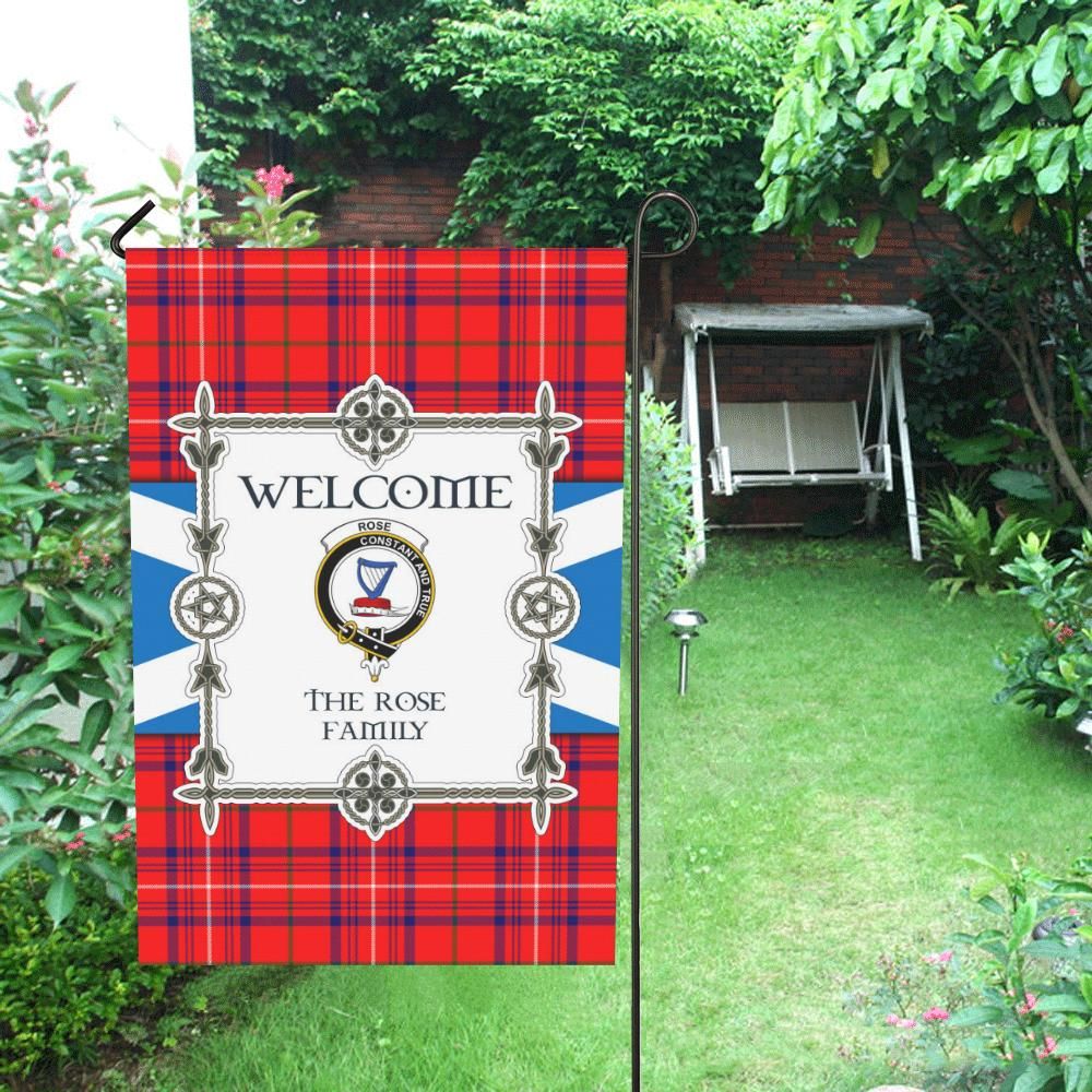 Rose Clan Garden Flag, Scottish Tartan Rose Clans Garden Flag New Style