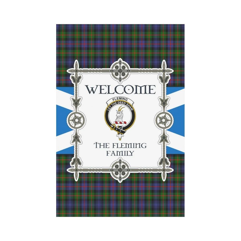 Fleming Clan Garden Flag, Scottish Tartan Fleming Clans Garden Flag New Style