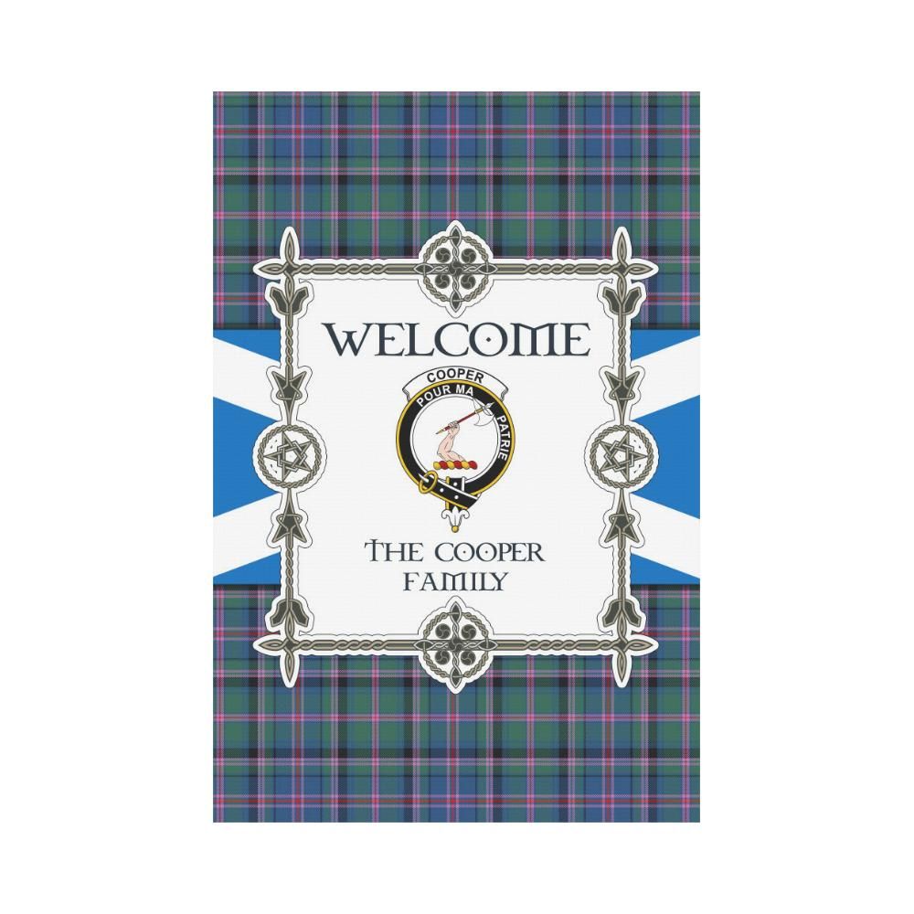 Cooper Clan Garden Flag, Scottish Tartan Cooper Clans Garden Flag New Style