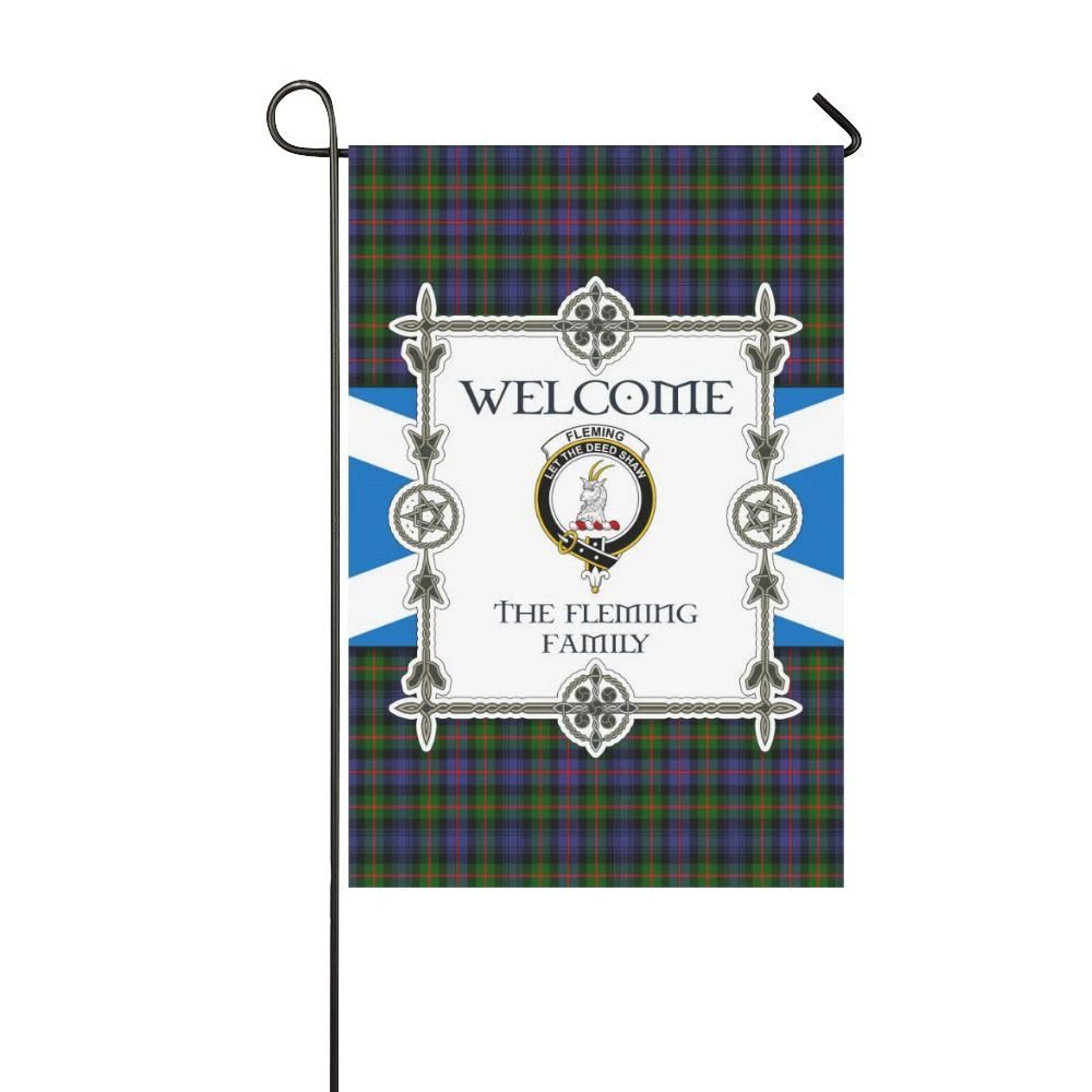 Fleming Clan Garden Flag, Scottish Tartan Fleming Clans Garden Flag New Style