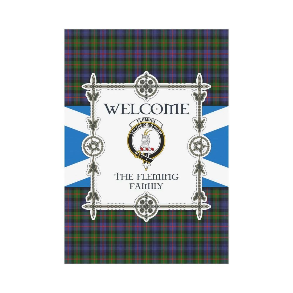Fleming Clan Garden Flag, Scottish Tartan Fleming Clans Garden Flag New Style