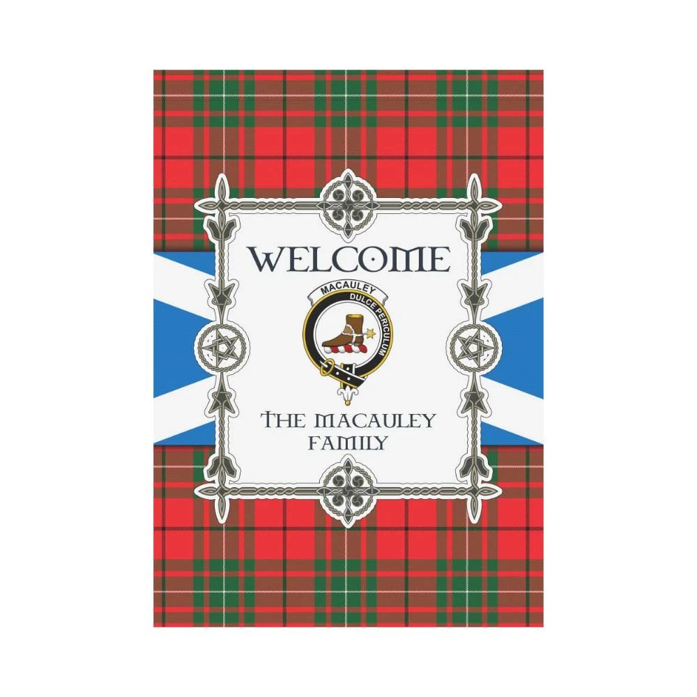 Macauley Clan Garden Flag, Scottish Tartan Macauley Clans Garden Flag New Style