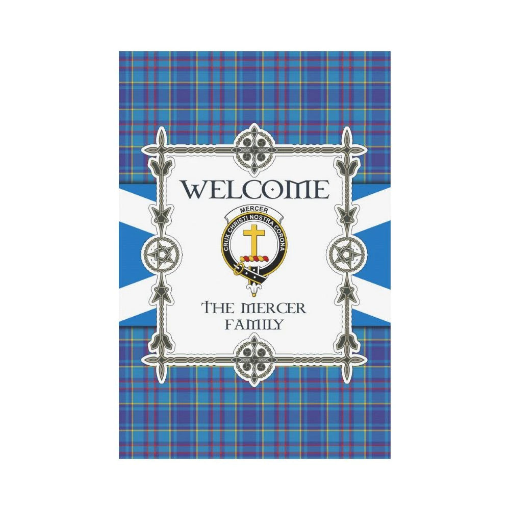 Mercer Clan Garden Flag, Scottish Tartan Mercer Clans Garden Flag New Style