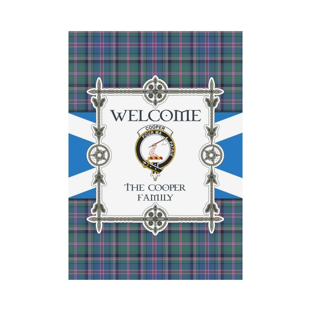 Cooper Clan Garden Flag, Scottish Tartan Cooper Clans Garden Flag New Style