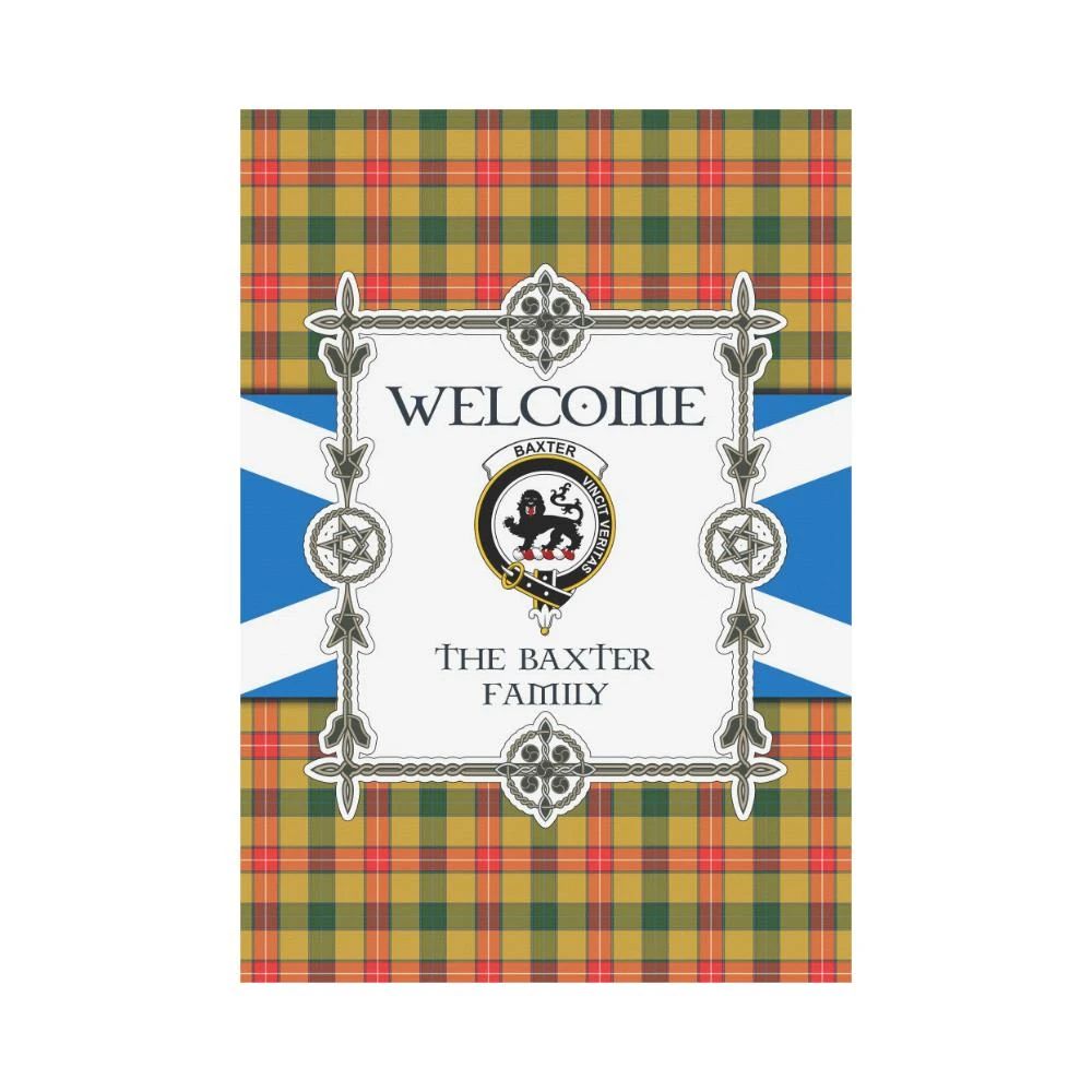 Baxter Clan Garden Flag, Scottish Tartan Baxter Clans Garden Flag New Style