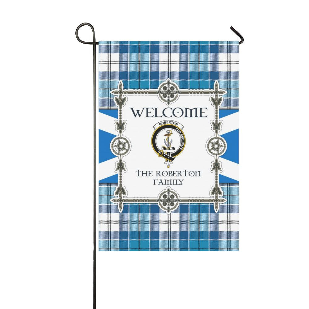 Roberton Clan Garden Flag, Scottish Tartan Roberton Clans Garden Flag New Style
