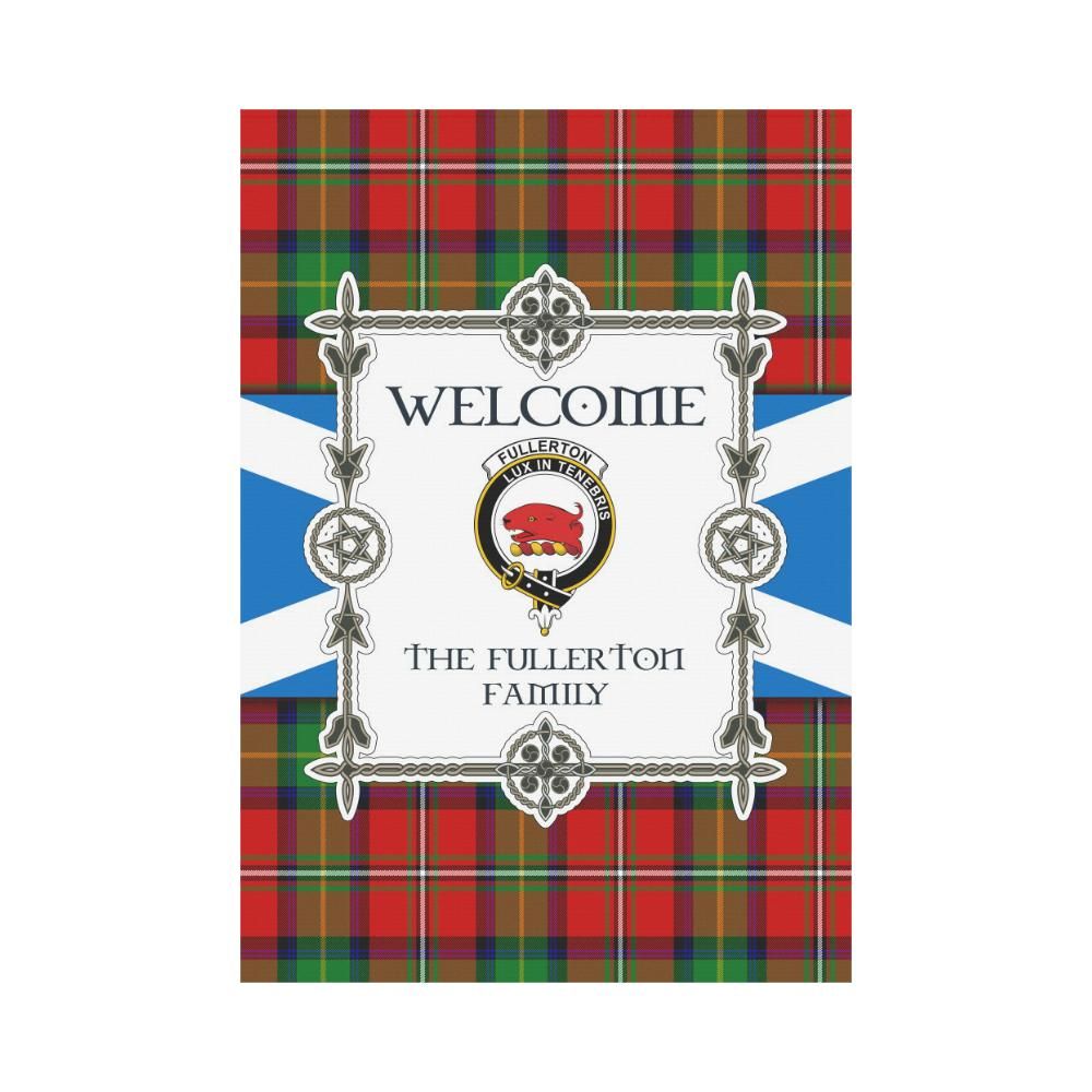 Fullerton Clan Garden Flag, Scottish Tartan Fullerton Clans Garden Flag New Style