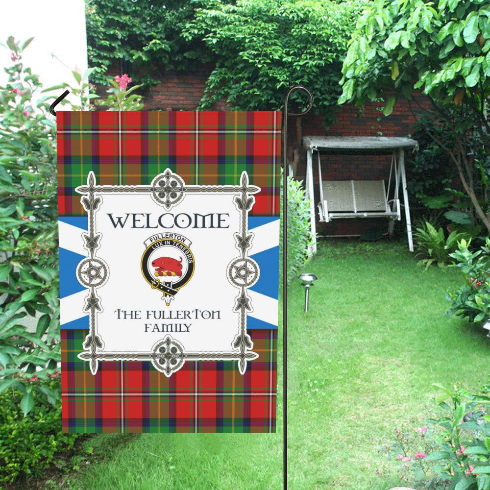 Fullerton Clan Garden Flag, Scottish Tartan Fullerton Clans Garden Flag New Style