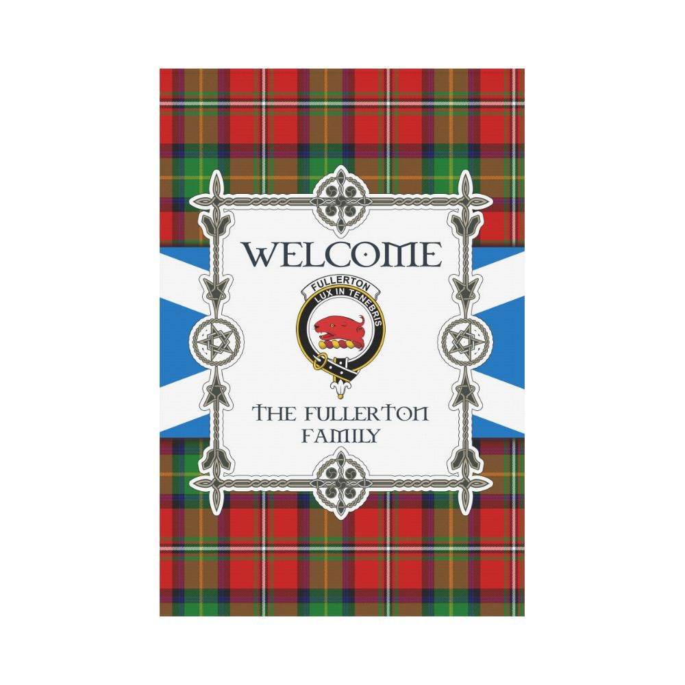 Fullerton Clan Garden Flag, Scottish Tartan Fullerton Clans Garden Flag New Style