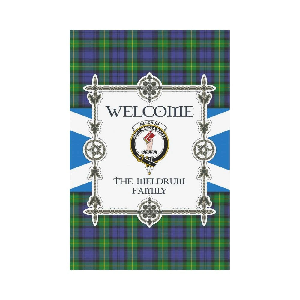 Meldrum Clan Garden Flag, Scottish Tartan Meldrum Clans Garden Flag New Style