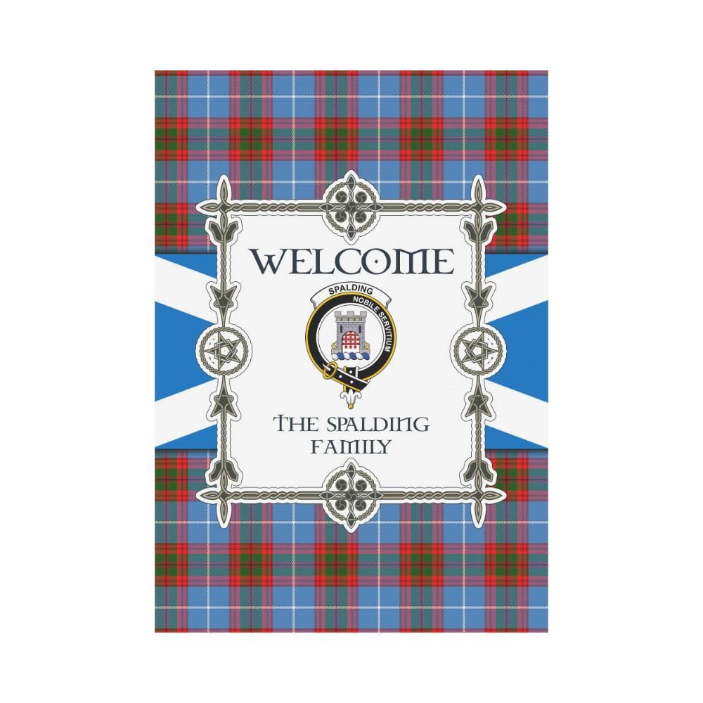 Spalding Clan Garden Flag, Scottish Tartan Spalding Clans Garden Flag New Style