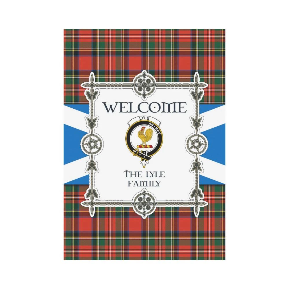 Lyle Clan Garden Flag, Scottish Tartan Lyle Clans Garden Flag New Style