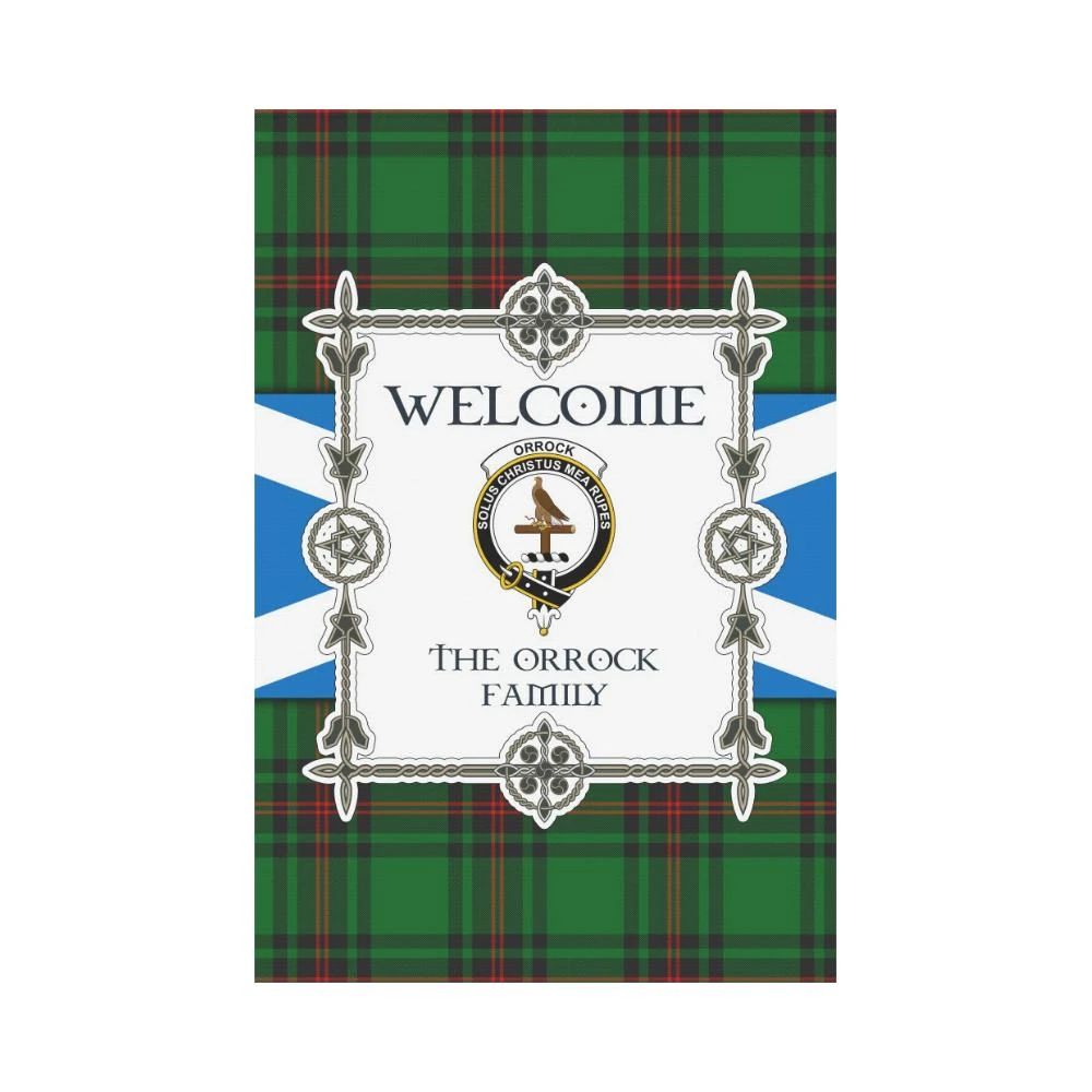 Orrock Clan Garden Flag, Scottish Tartan Orrock Clans Garden Flag New Style