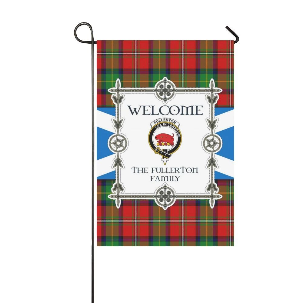 Fullerton Clan Garden Flag, Scottish Tartan Fullerton Clans Garden Flag New Style