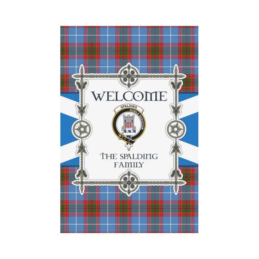 Spalding Clan Garden Flag, Scottish Tartan Spalding Clans Garden Flag New Style