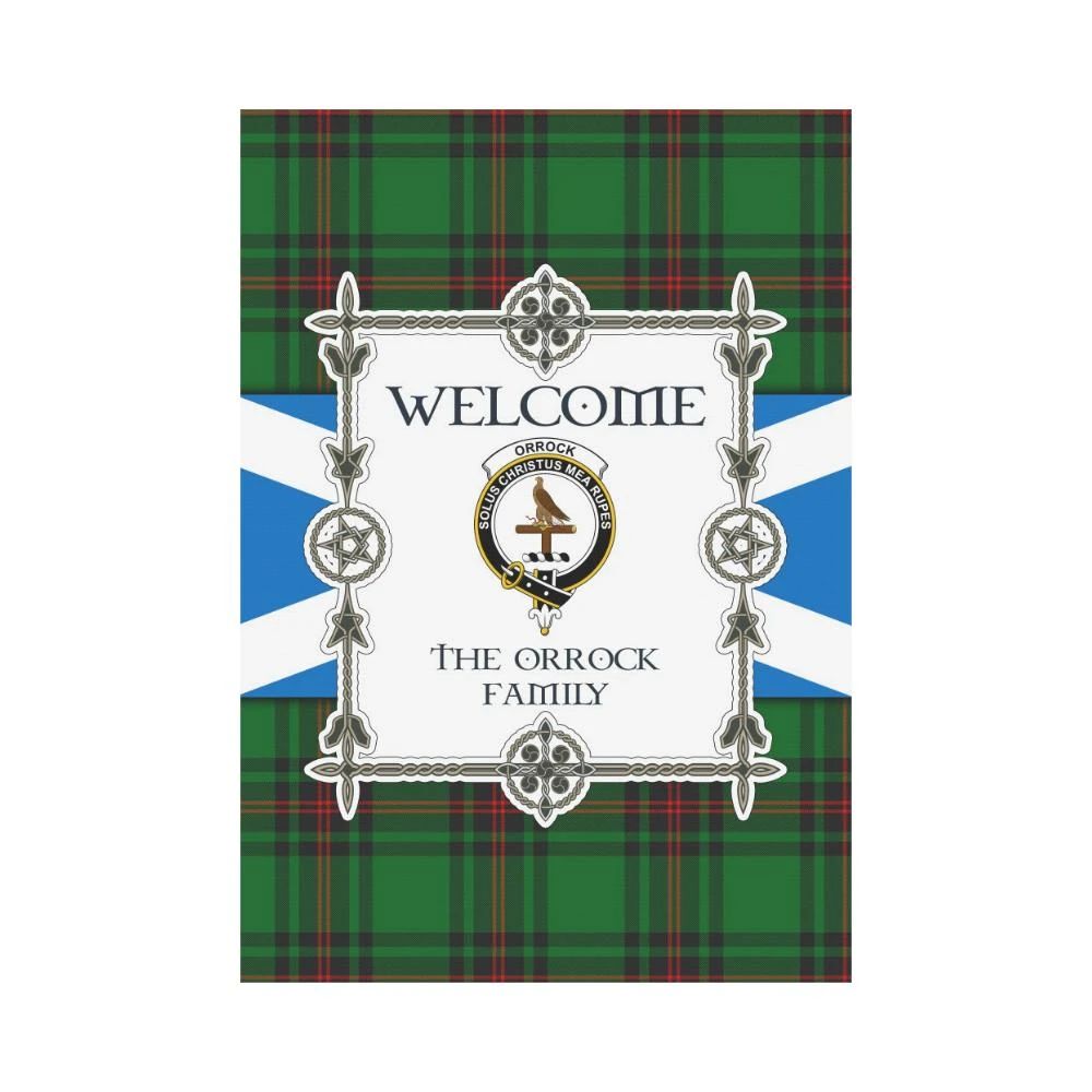 Orrock Clan Garden Flag, Scottish Tartan Orrock Clans Garden Flag New Style