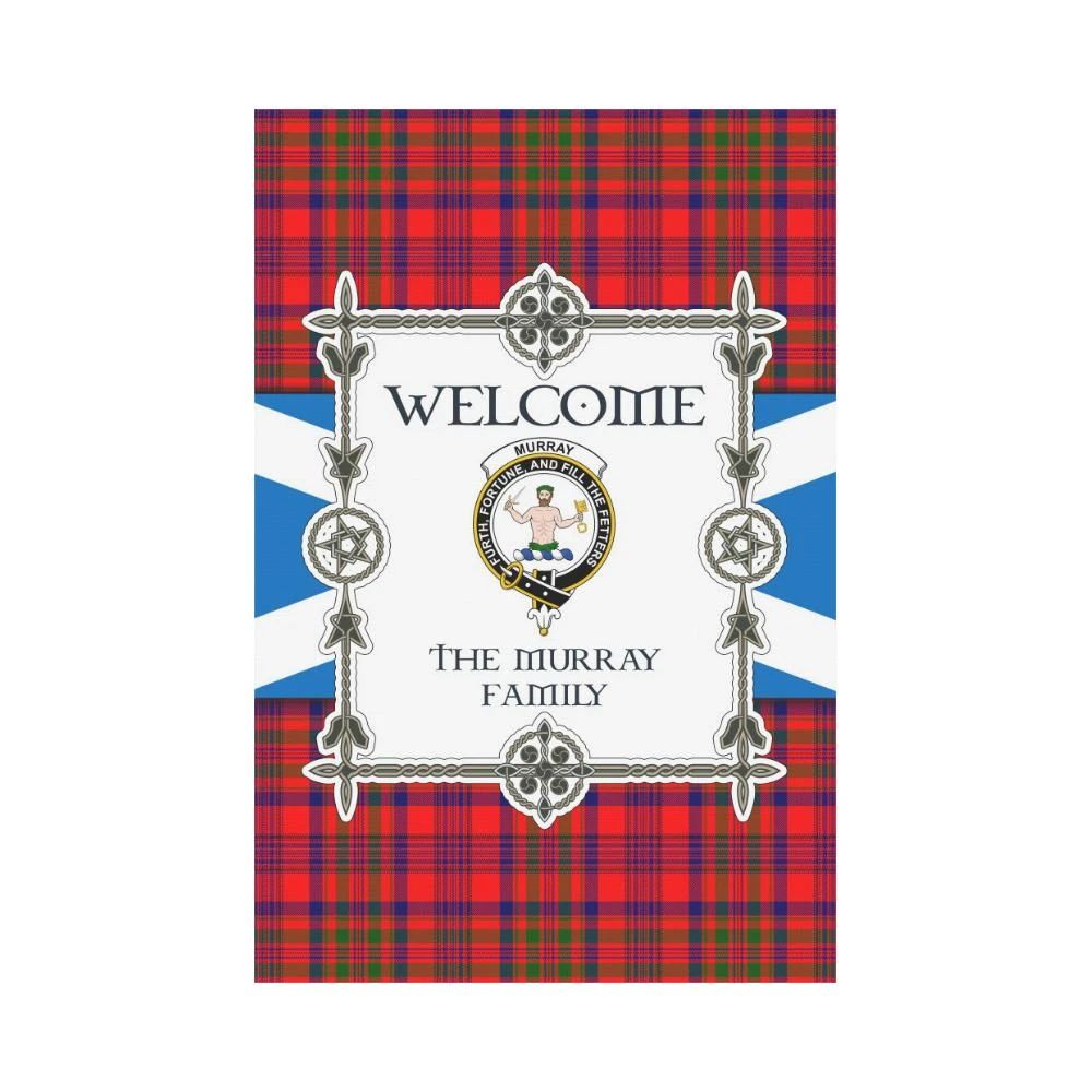 Murray Clan Garden Flag, Scottish Tartan Murray Clans Garden Flag New Style