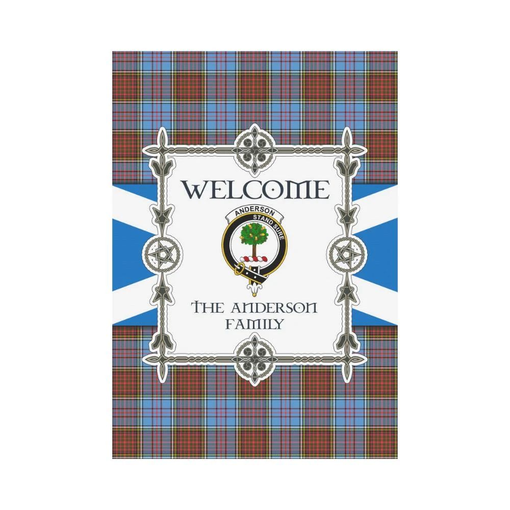 Anderson  Clan Garden Flag, Scottish Tartan Anderson  Clans Garden Flag New Style