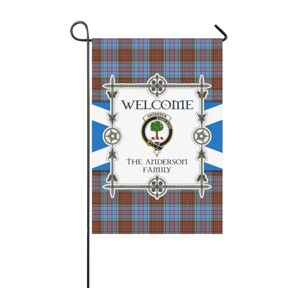 Anderson  Clan Garden Flag, Scottish Tartan Anderson  Clans Garden Flag New Style