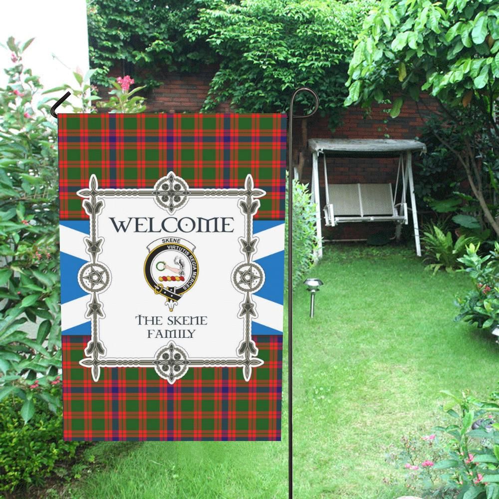 Skene Clan Garden Flag, Scottish Tartan Skene Clans Garden Flag New Style