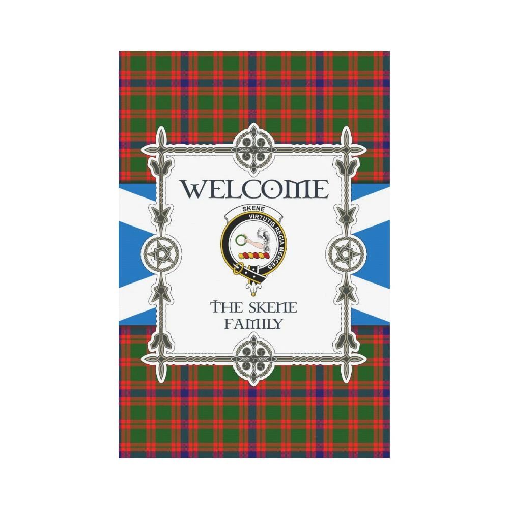 Skene Clan Garden Flag, Scottish Tartan Skene Clans Garden Flag New Style