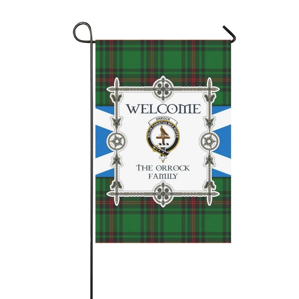 Orrock Clan Garden Flag, Scottish Tartan Orrock Clans Garden Flag New Style