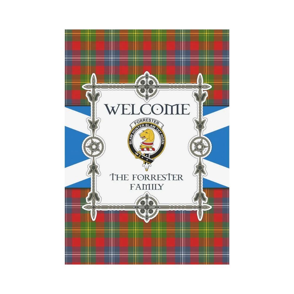 Forrester Clan Garden Flag, Scottish Tartan Forrester Clans Garden Flag New Style