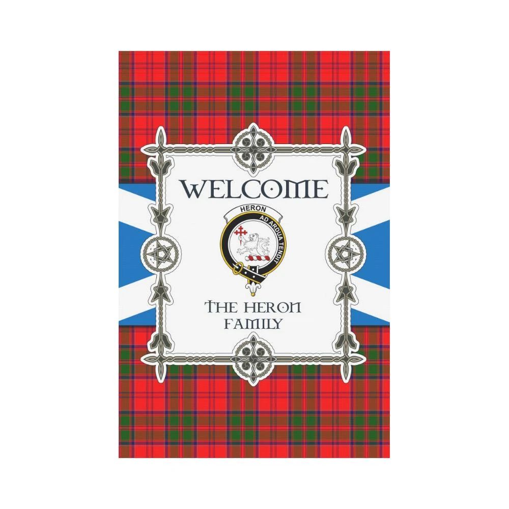 Heron Clan Garden Flag, Scottish Tartan Heron Clans Garden Flag New Style