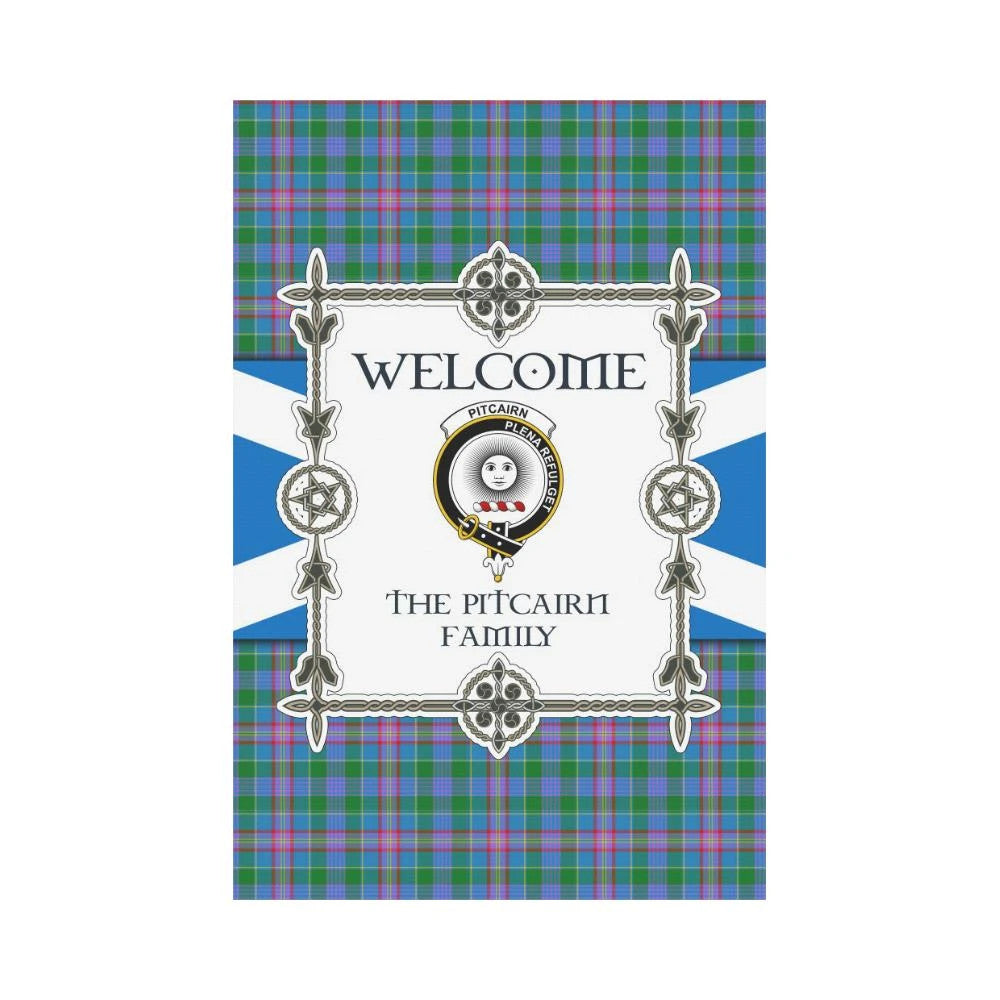 Pitcairn Clan Garden Flag, Scottish Tartan Pitcairn Clans Garden Flag New Style