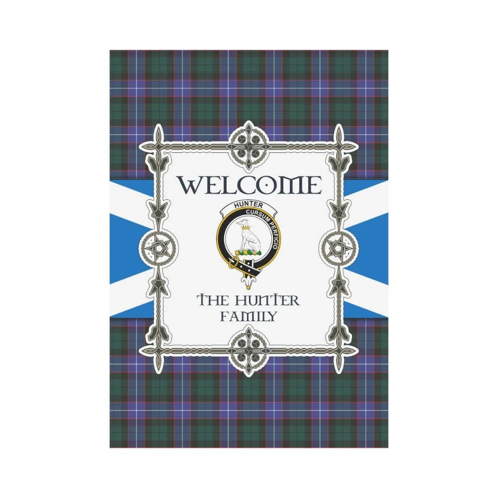 Hunter Clan Garden Flag, Scottish Tartan Hunter Clans Garden Flag New Style