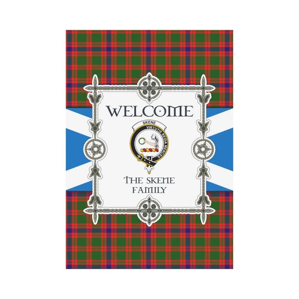 Skene Clan Garden Flag, Scottish Tartan Skene Clans Garden Flag New Style