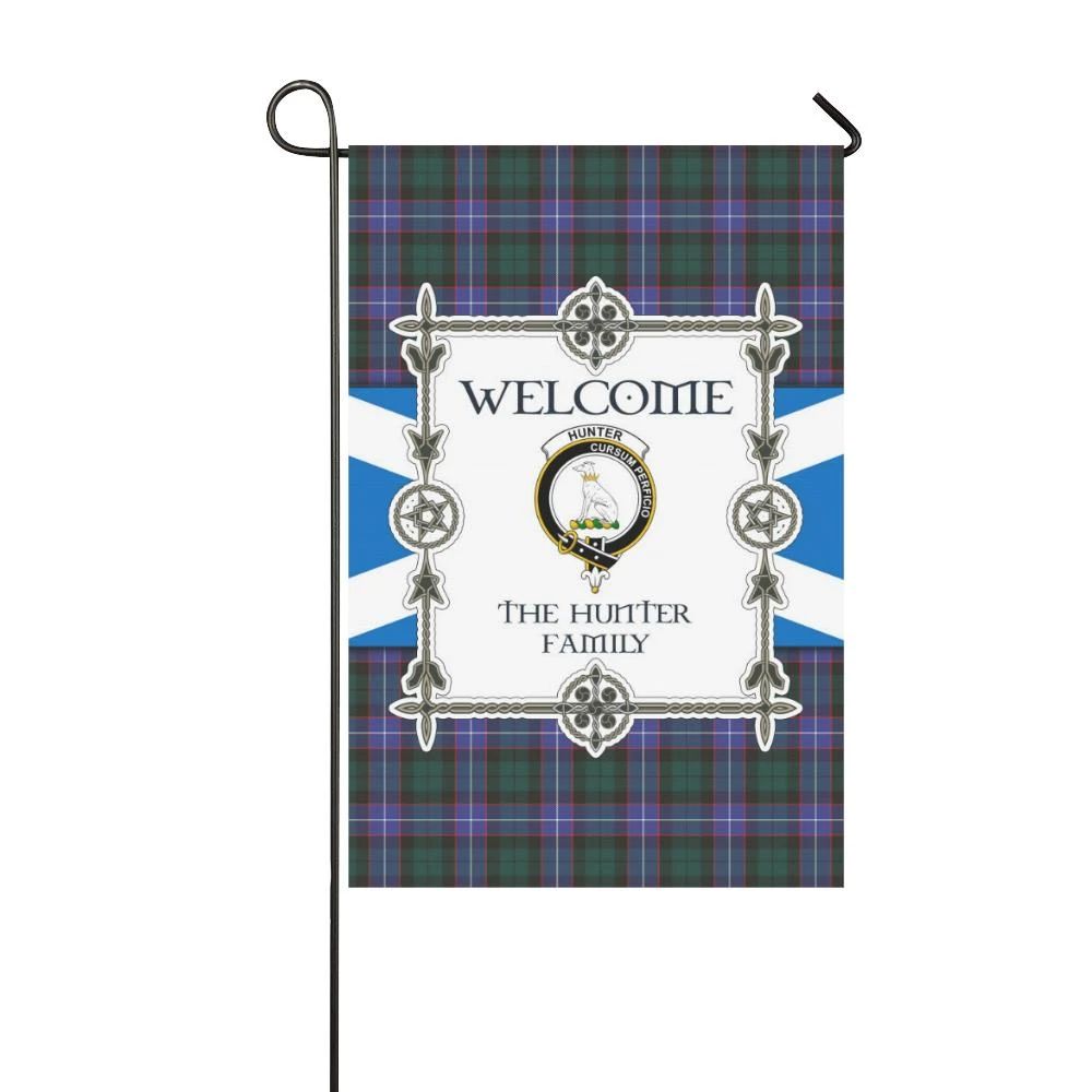 Hunter Clan Garden Flag, Scottish Tartan Hunter Clans Garden Flag New Style