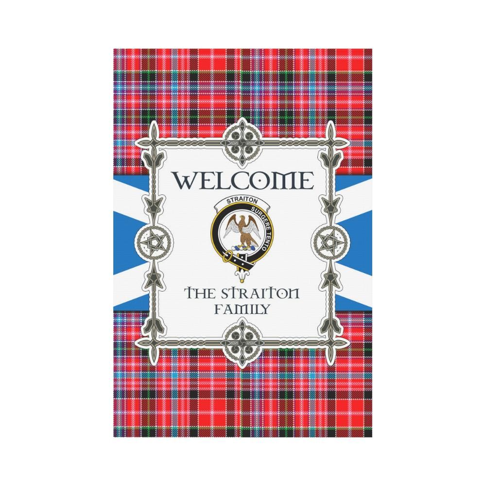 Straiton Clan Garden Flag, Scottish Tartan Straiton Clans Garden Flag New Style