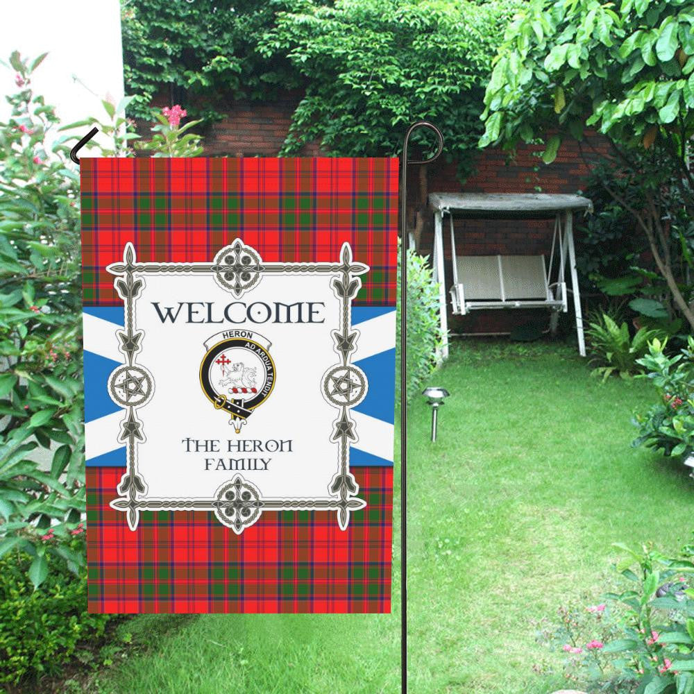 Heron Clan Garden Flag, Scottish Tartan Heron Clans Garden Flag New Style