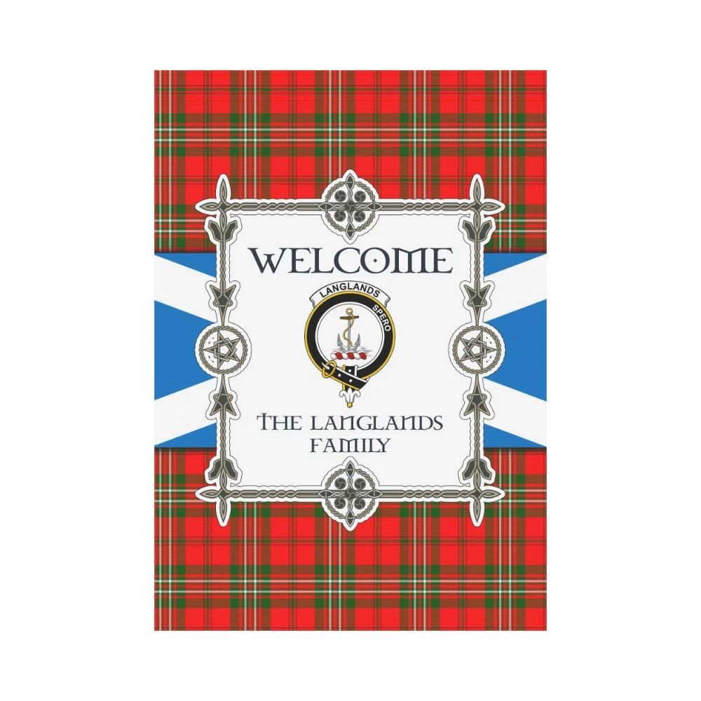 Langlands Clan Garden Flag, Scottish Tartan Langlands Clans Garden Flag New Style