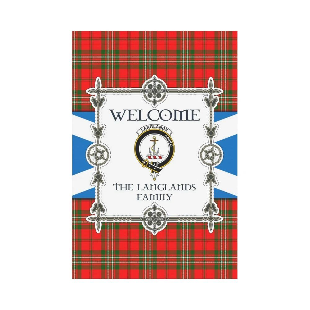 Langlands Clan Garden Flag, Scottish Tartan Langlands Clans Garden Flag New Style