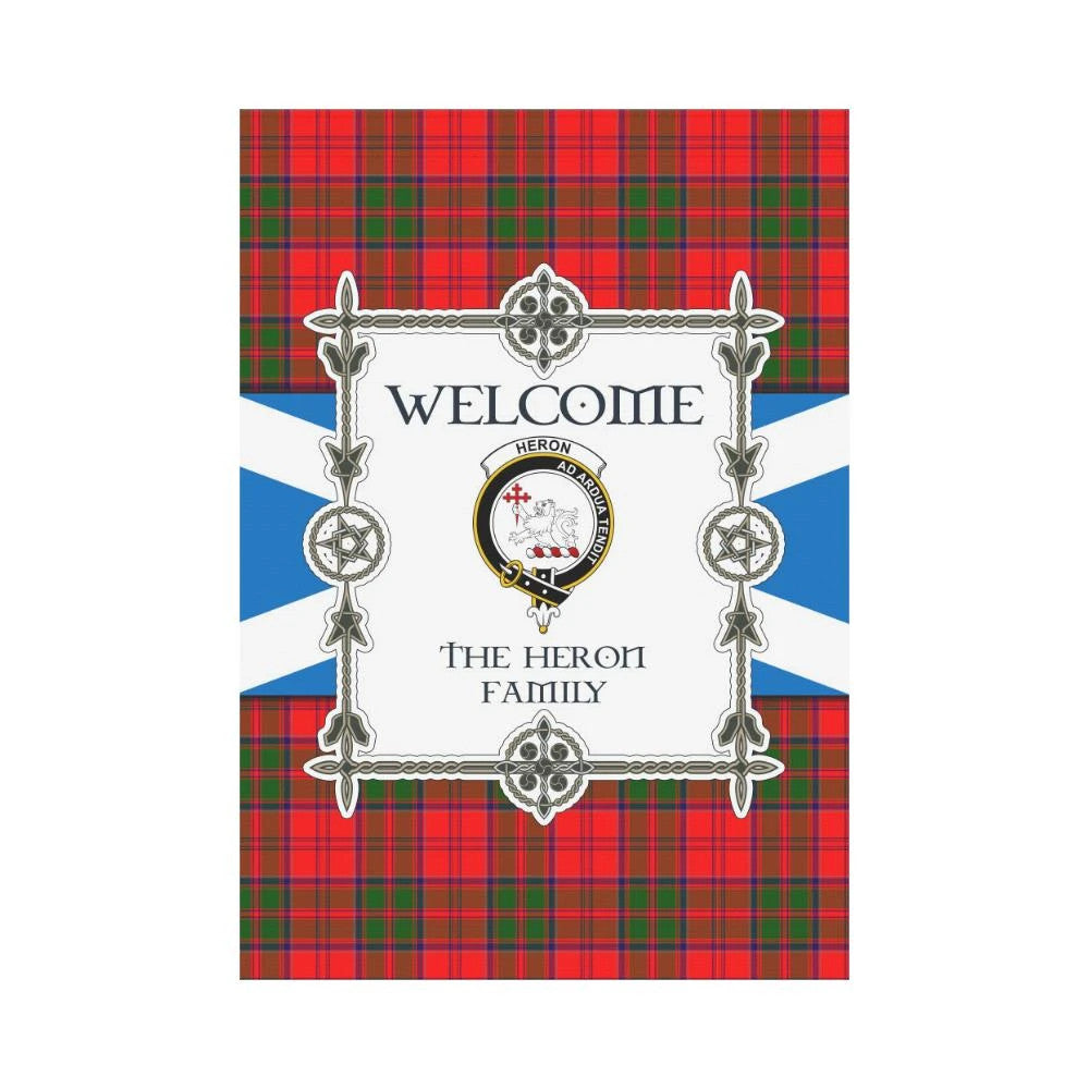 Heron Clan Garden Flag, Scottish Tartan Heron Clans Garden Flag New Style