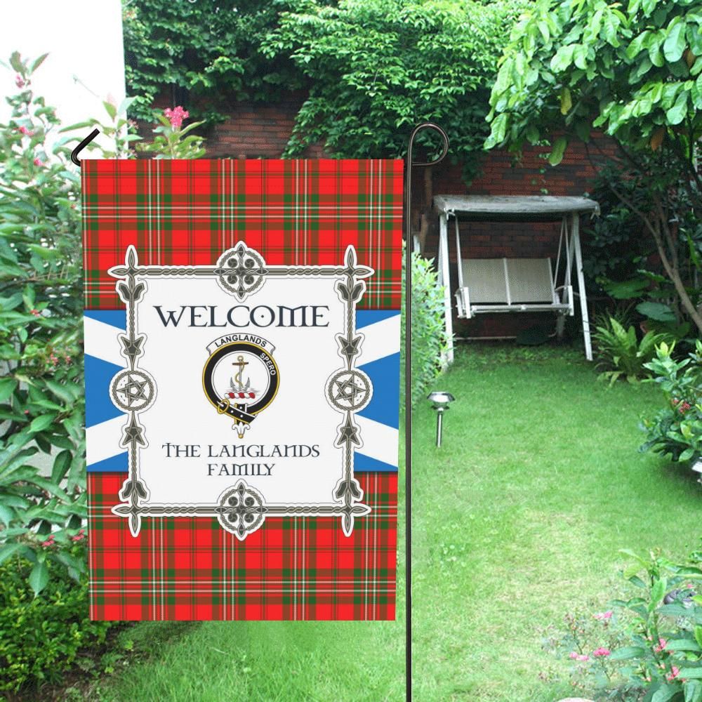 Langlands Clan Garden Flag, Scottish Tartan Langlands Clans Garden Flag New Style