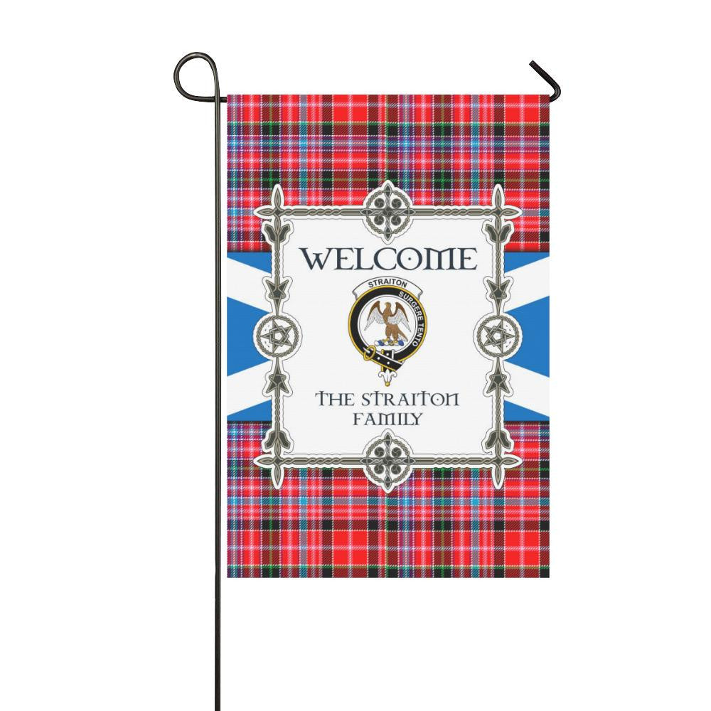 Straiton Clan Garden Flag, Scottish Tartan Straiton Clans Garden Flag New Style