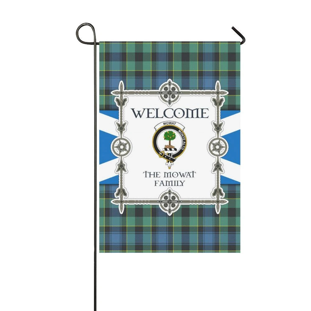 Mowat Clan Garden Flag, Scottish Tartan Mowat Clans Garden Flag New Style