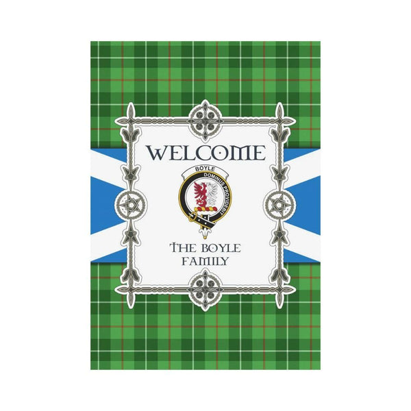 Boyle  Clan Garden Flag, Scottish Tartan Boyle  Clans Garden Flag New Style