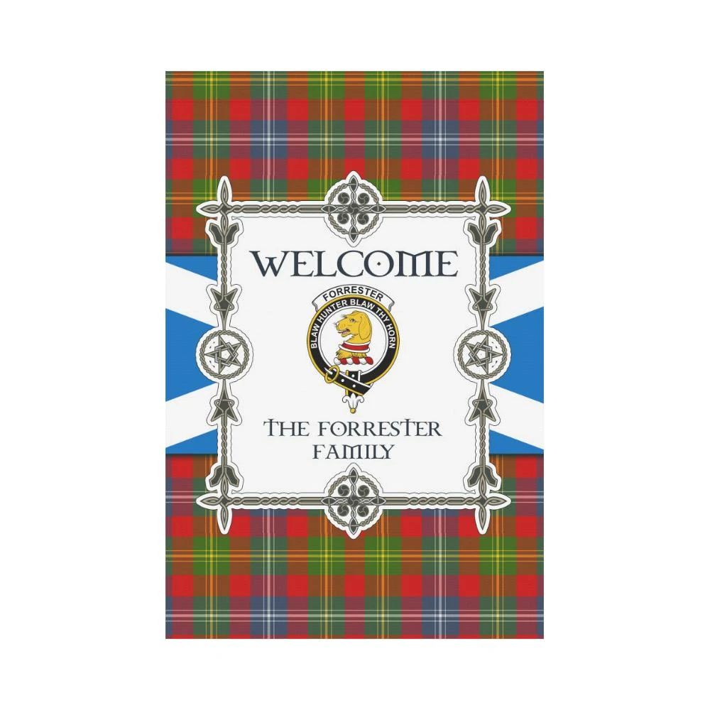 Forrester Clan Garden Flag, Scottish Tartan Forrester Clans Garden Flag New Style