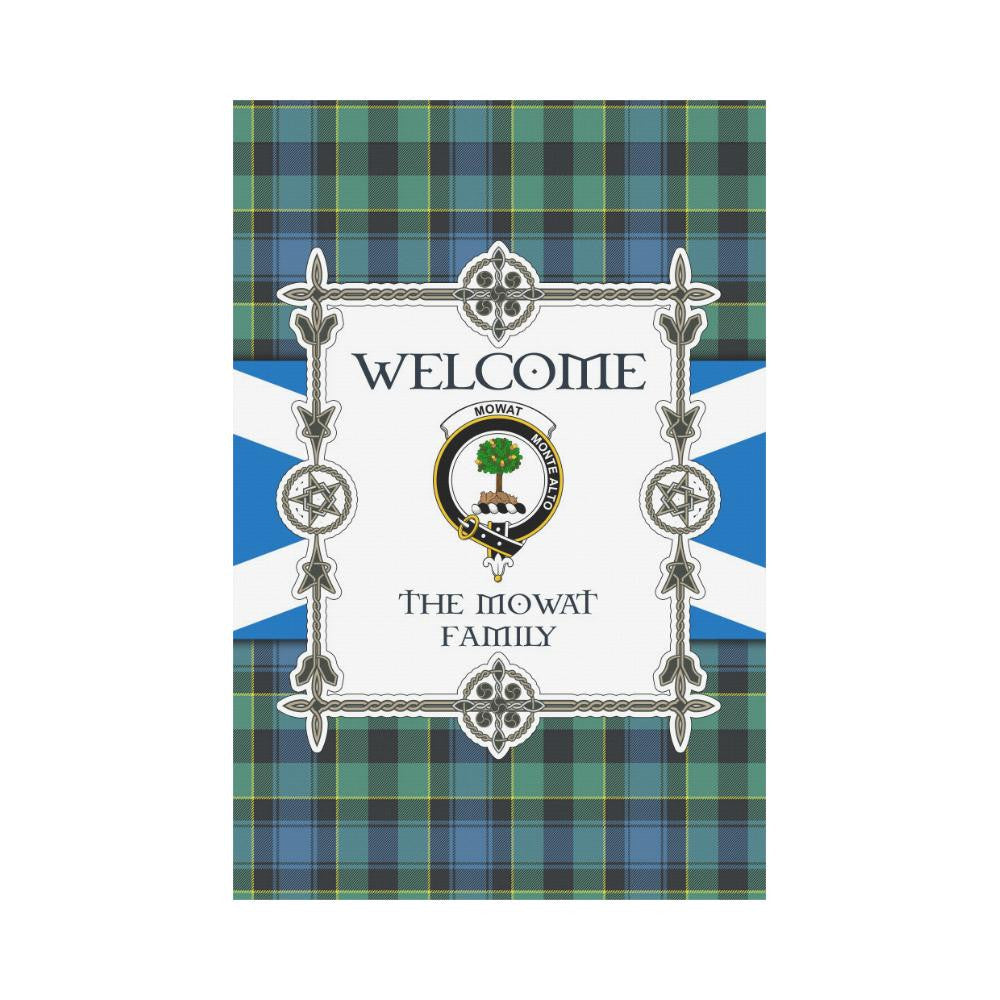 Mowat Clan Garden Flag, Scottish Tartan Mowat Clans Garden Flag New Style