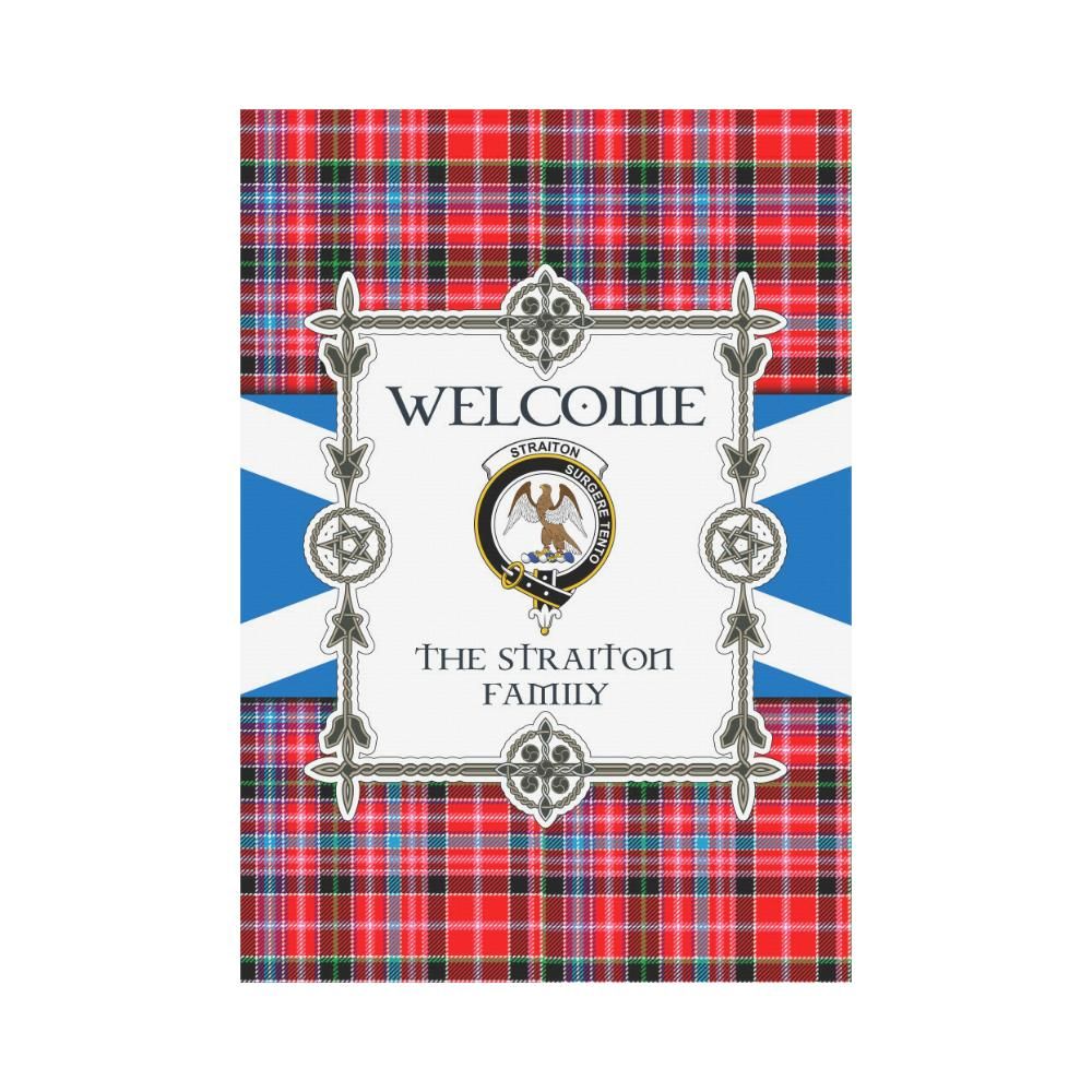 Straiton Clan Garden Flag, Scottish Tartan Straiton Clans Garden Flag New Style