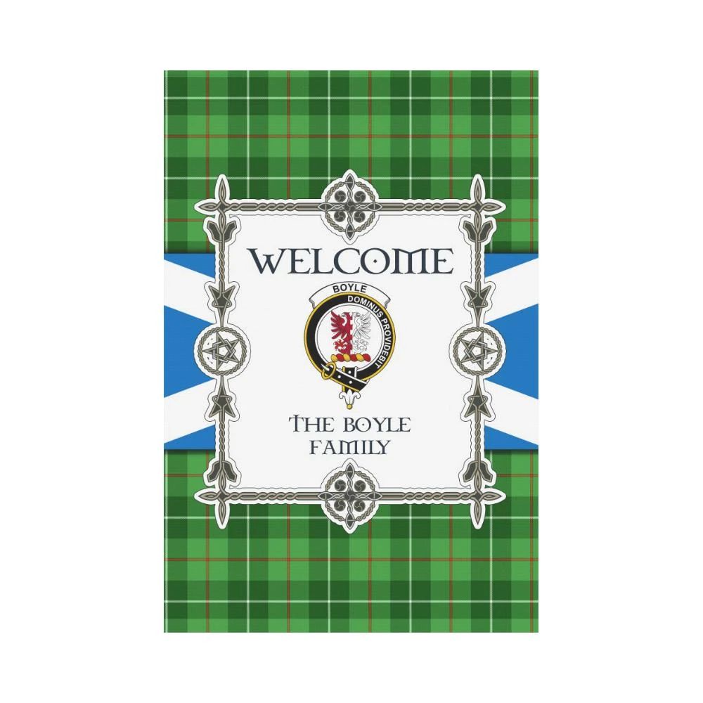 Boyle  Clan Garden Flag, Scottish Tartan Boyle  Clans Garden Flag New Style