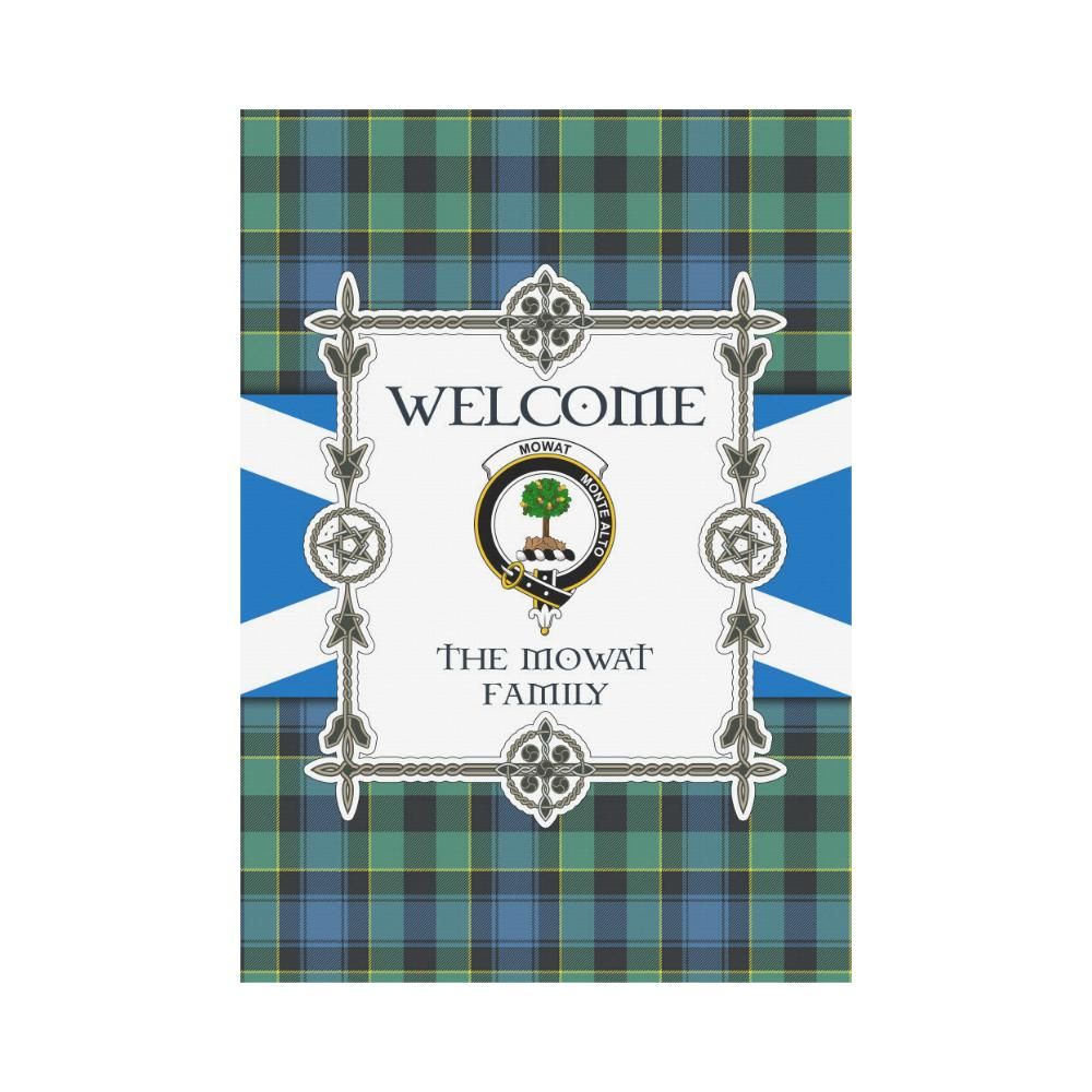 Mowat Clan Garden Flag, Scottish Tartan Mowat Clans Garden Flag New Style