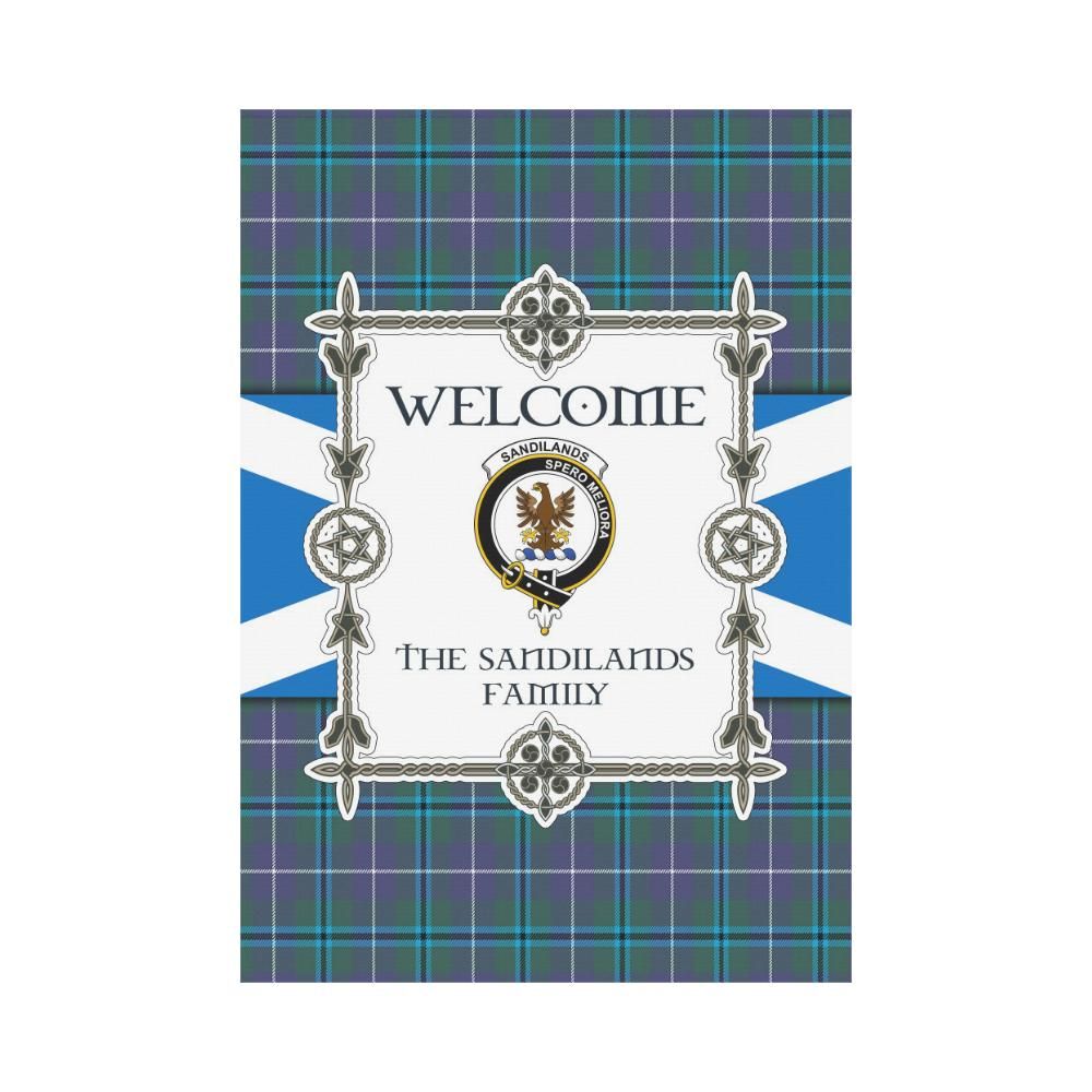 Sandilands Clan Garden Flag, Scottish Tartan Sandilands Clans Garden Flag New Style