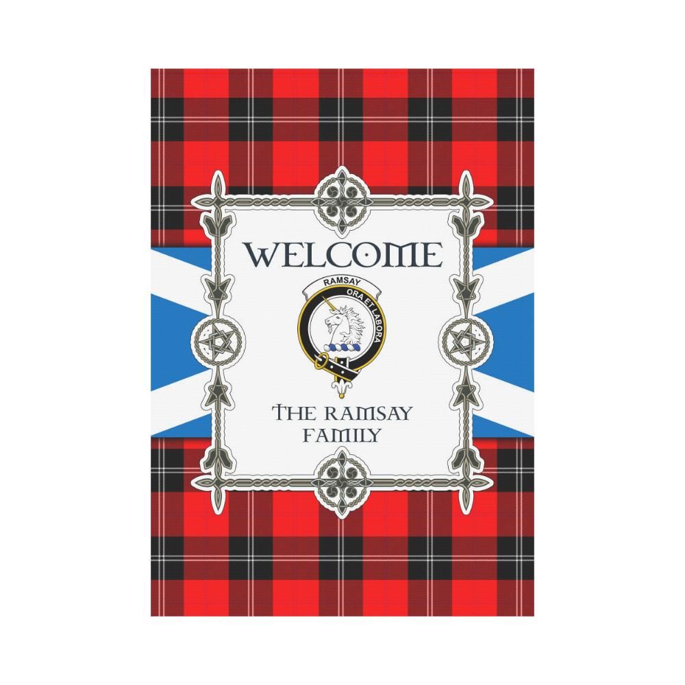 Ramsay Clan Garden Flag, Scottish Tartan Ramsay Clans Garden Flag New Style