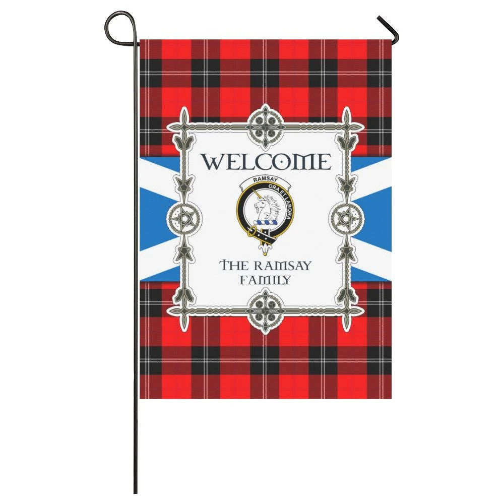Ramsay Clan Garden Flag, Scottish Tartan Ramsay Clans Garden Flag New Style