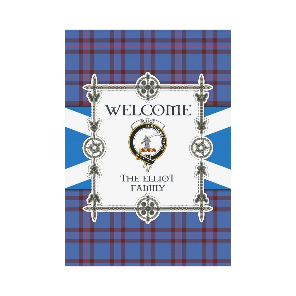 Elliot Clan Garden Flag, Scottish Tartan Elliot Clans Garden Flag New Style